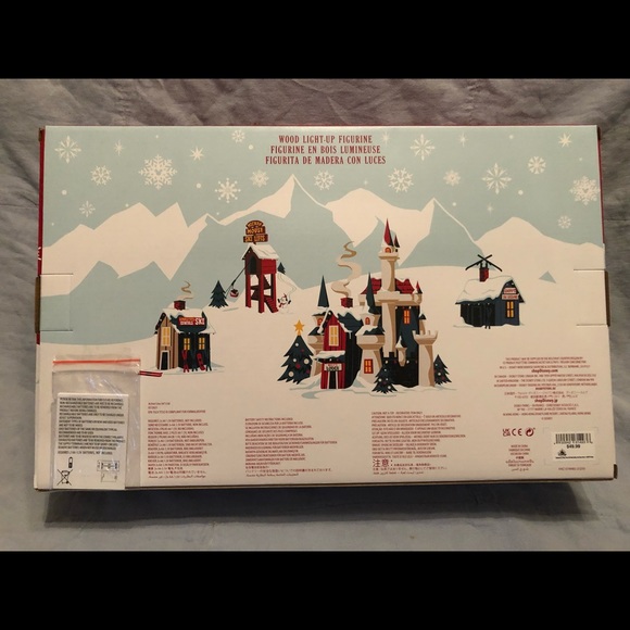 Disney Walt's Holiday Lodge Mickey Pluto Christmas Wood Light Up Sign New Box - Picture 5 of 6